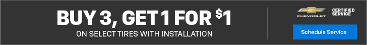 Buy 3, get 1 for $1 on select tires*