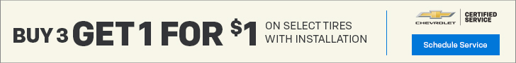 Buy 3, get 1 for $1 on select tires*