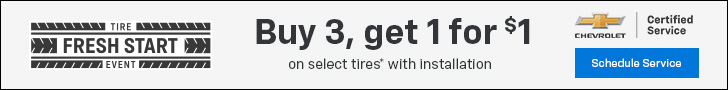 Buy 3, get 1 for $1 on select tires*